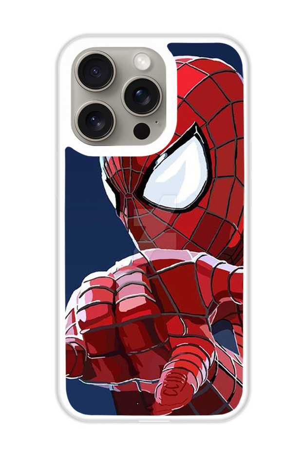 Protective Case Cover For APPLE IPHONE 15 Pro Max Spidermann (White Bumper)