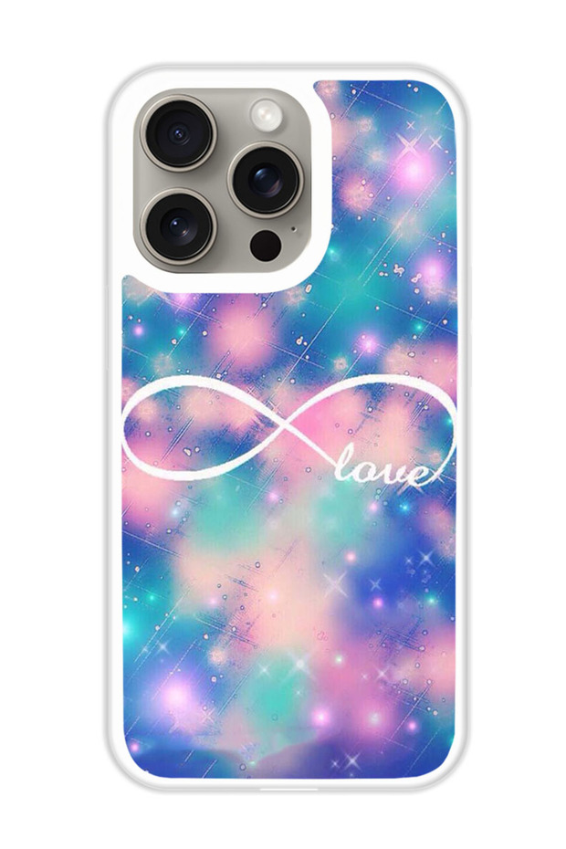 Protective Case Cover For APPLE IPHONE 15 Pro Max Love Infinity (White Bumper)
