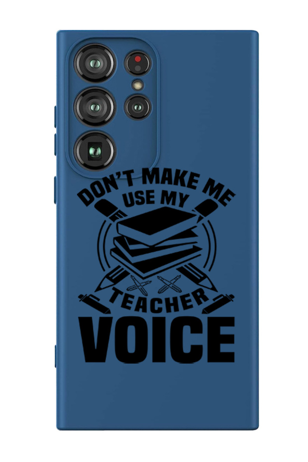 Protective Liquid Silicone Shockproof Case For Samsung Galaxy S24 Ultra (Blue) - Teacher Voice