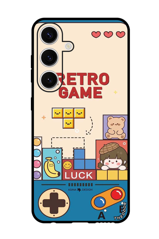 Protective Case Anti Scratch Shock Proof Bumper Cover For Samsung Galaxy S24 Plus Retro Games
