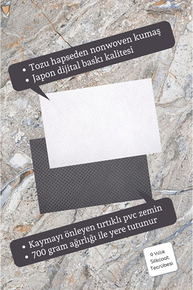 Modern Dijital Baskı - Popüler Kişiye Özel Tasarım Kapi Paspas 70x45cm - Dış Kapi Onu Paspasi - 6