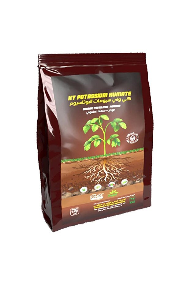 Potassium Humate Organic Fertilizer Powder (Humic Acid) MOCCAE Approved Omri Listed 1 KG