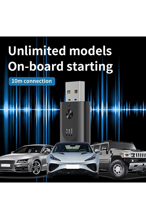 محول USB Bluetooth 5.3 لاسلكي لاستقبال الصوت وجهاز إرسال الميكروفون والمكالمات بدون استخدام اليدين - متوافق - 7