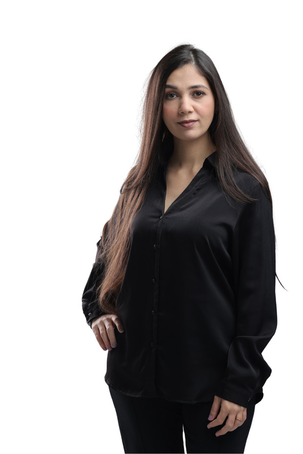 بلوزة حرير الغروب - 1