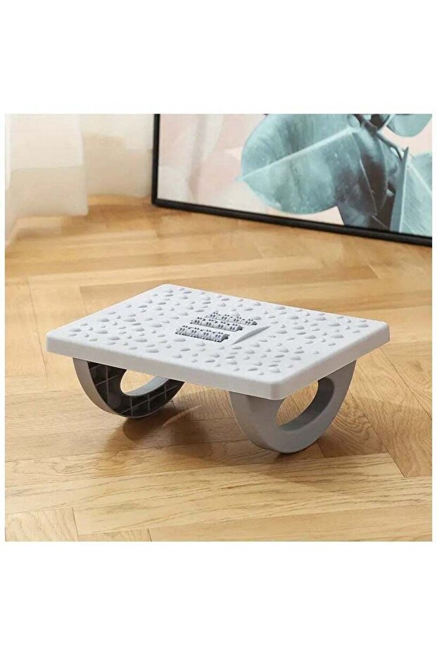 Rocking Foot Rest with Manual Massage Rollers (Grey)