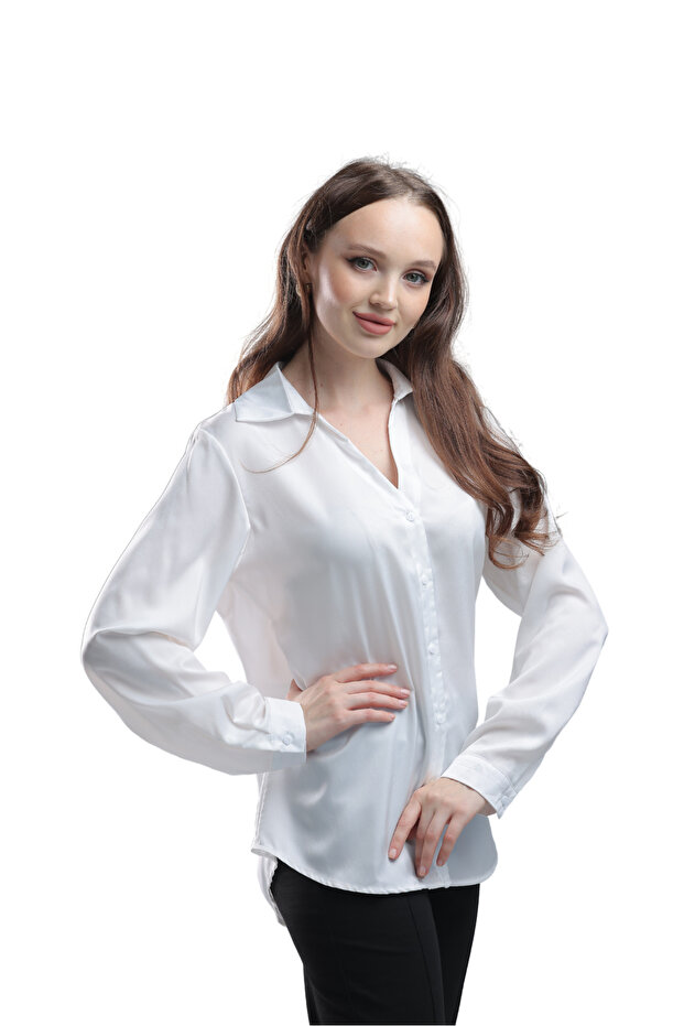 بلوزة حرير الغروب - 3