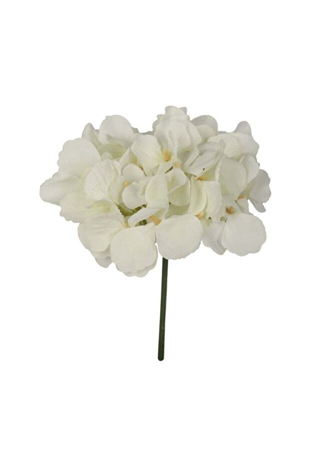 Single Head Artificial Hydrangea Silk Flower for Effortless Beauty White