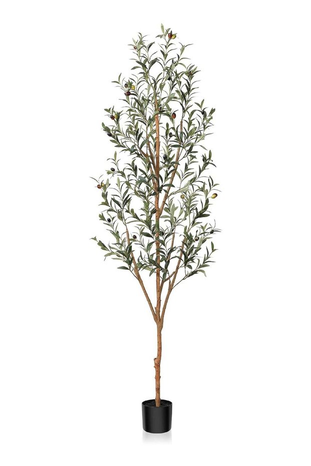 Artificial Olive Tree 6FT(180CM) Tall Faux Silk Plant for Home Office Decor Indoor Fake Potted Tree