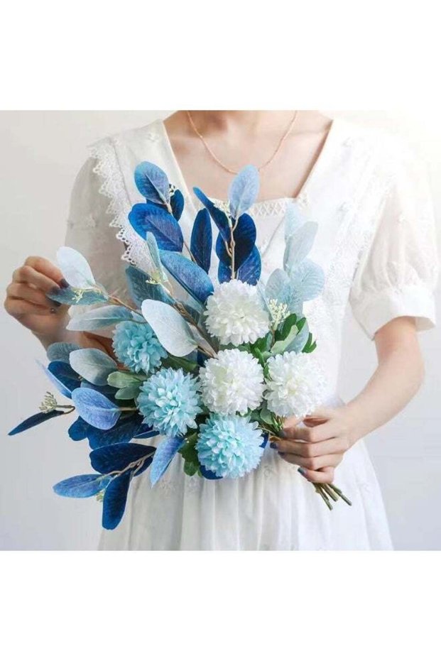 Artificial Flowers Faux Hydrangea Flower Arrangements for Home Garden Party Wedding Decoration Fau