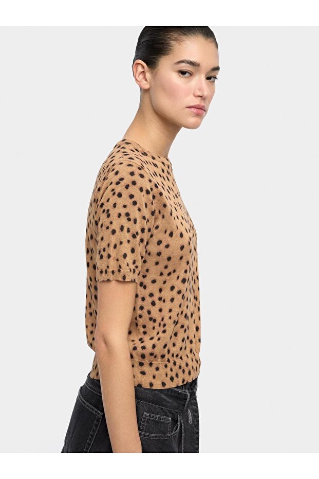 Hayvan Desenli Örme Kazak - 3