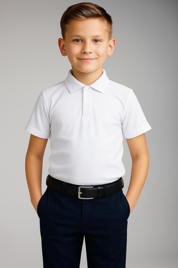 Girl Boy Children Polo Neck T-Shirt 6-13 Years