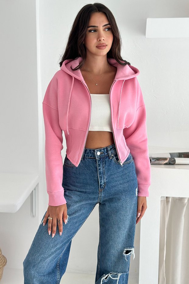 Women's Zippered Hoodie – With Minimal Street Spirit