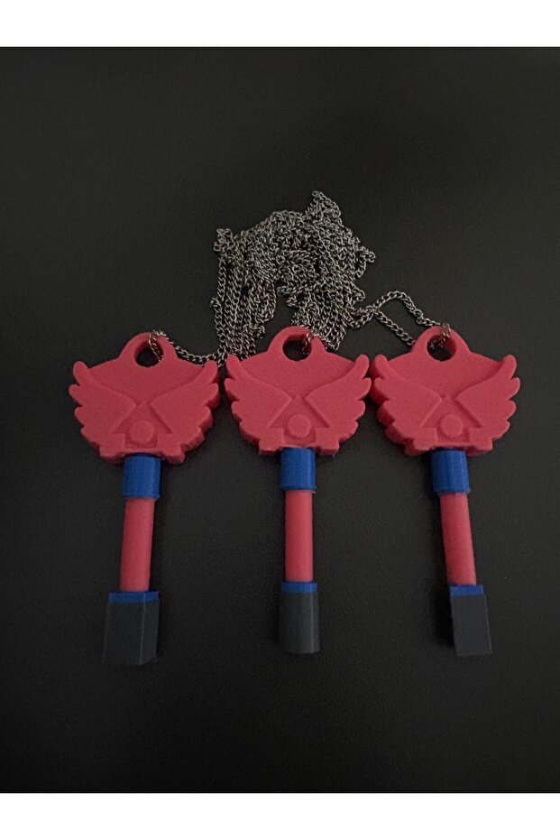 Squid Game 3 Adet Zincirli Anahatar Kolye - 3