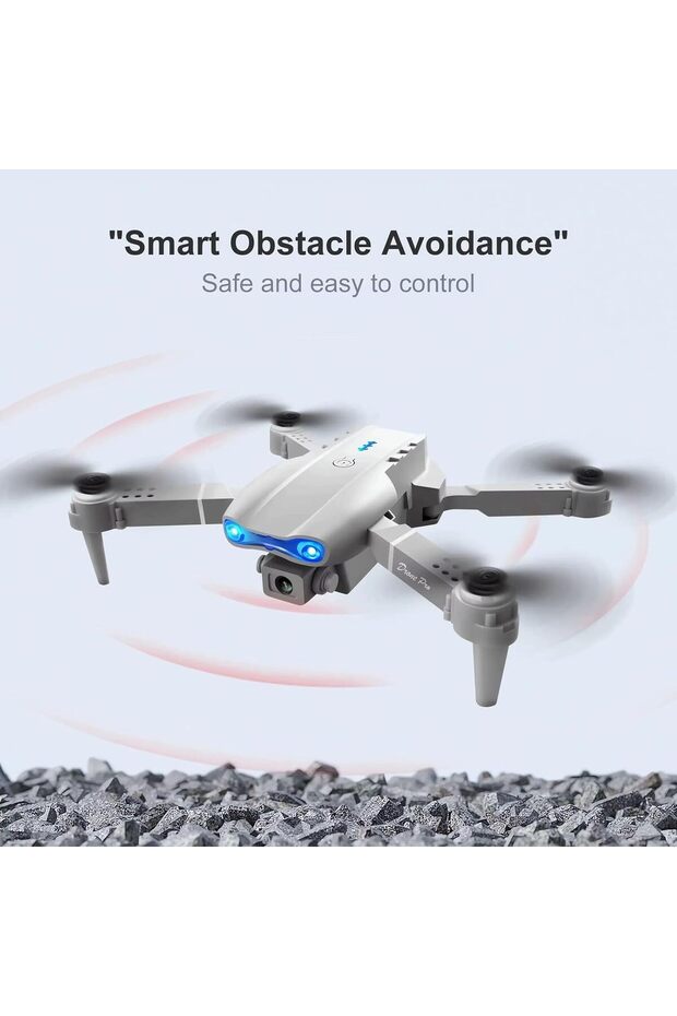 طائرة بدون طيار قابلة للطي E88 مزودة بكاميرا مزدوجة عالية الدقة 8K، وتجنب العوائق، والثبات على الارتفاع، وتصميم صغير الحجم - 8