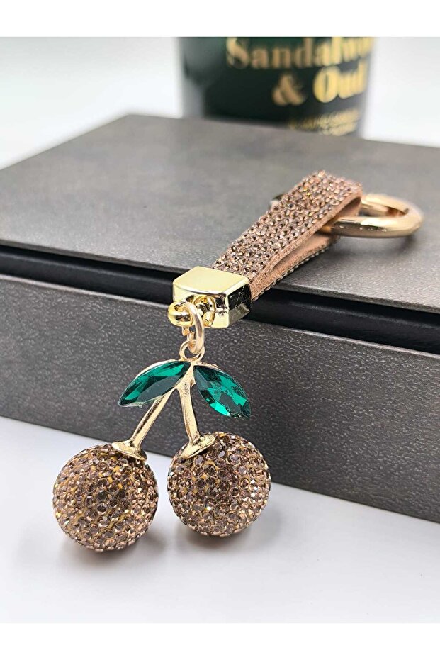 سلسلة مفاتيح من حجر الزركون الكرزي - 1