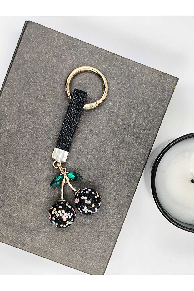 سلسلة مفاتيح من حجر الزركون الكرزي - 2