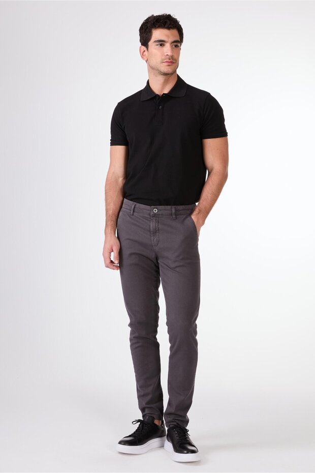 Anthracite Straight Men's Pants - Regular Fit