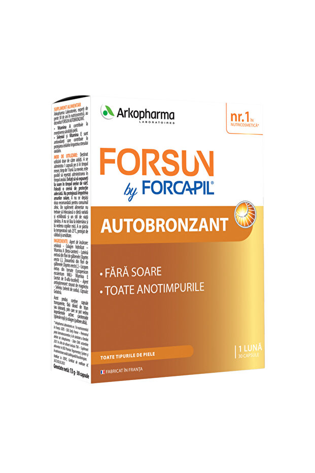 Forsun Autobronzant, 30 capsule, Arkopharma - 1