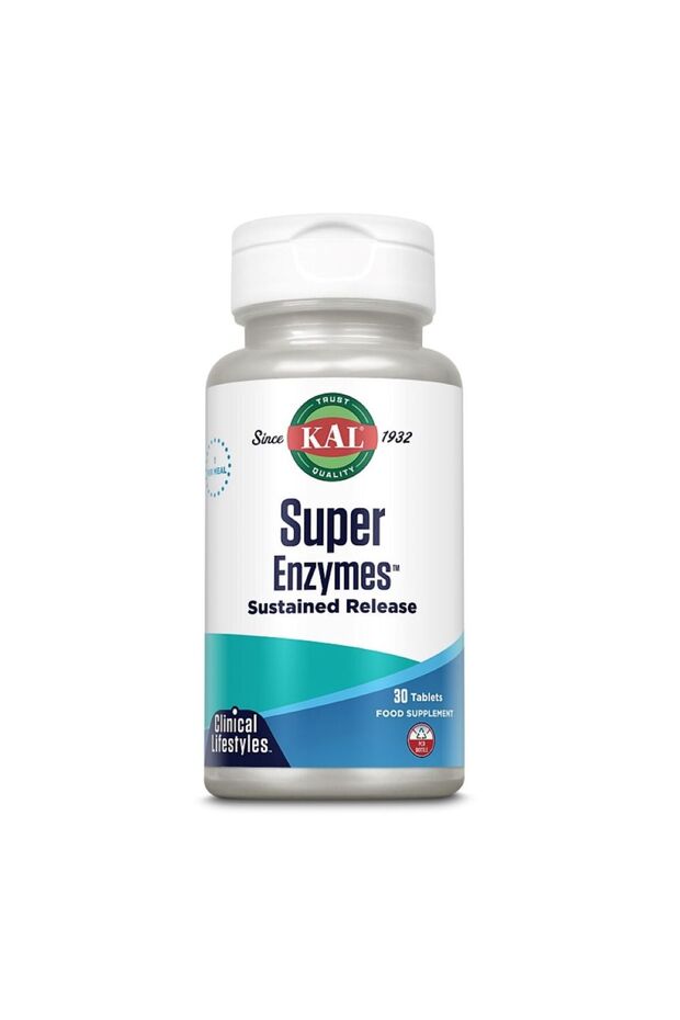 Super Enzymes Kal, 30 bi-layer extended-release tablets, - 1