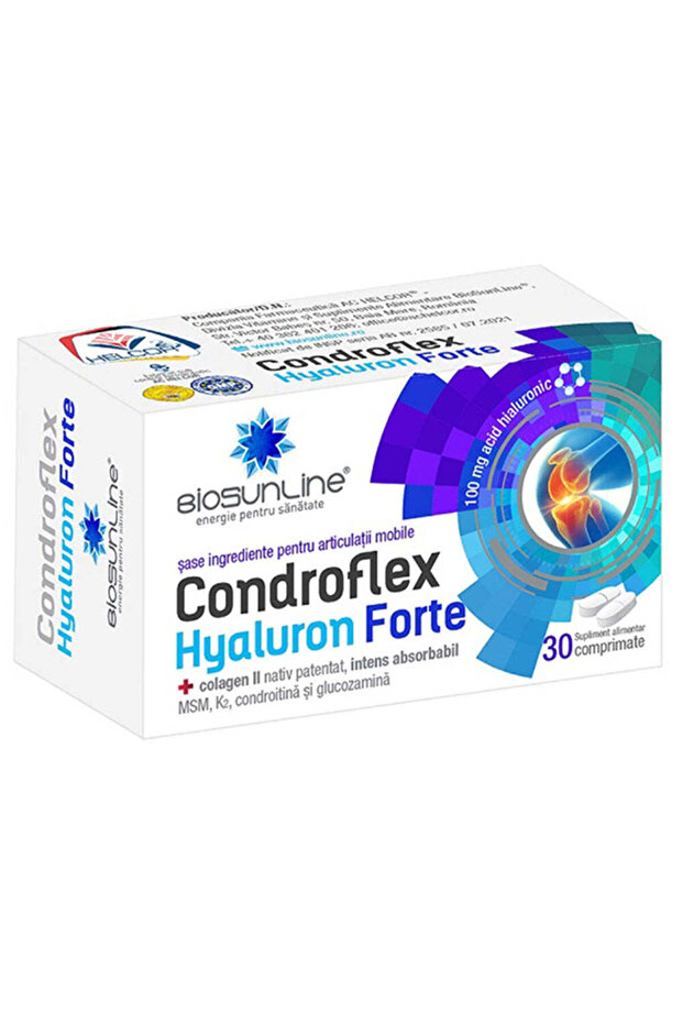 Condroflex Hyaluron Forte, 30 Comprimate, Helcor - 1