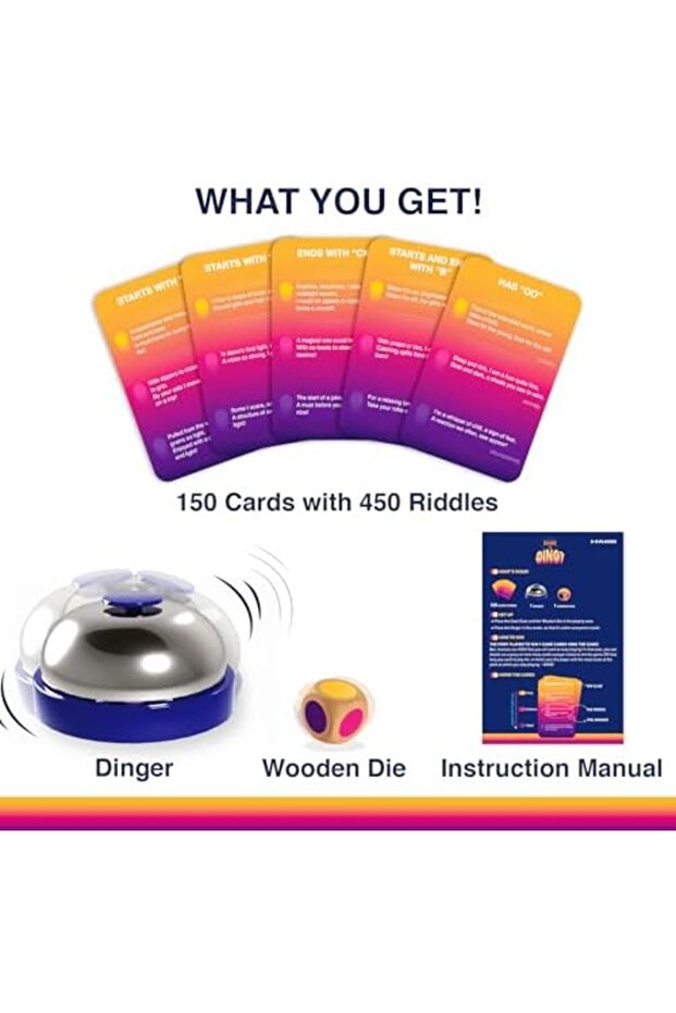 Dare to Ding - Game of Riddles & Reflexes, Fast-paced Card Game, Test Your Wits, Family-friendly Gam - 6