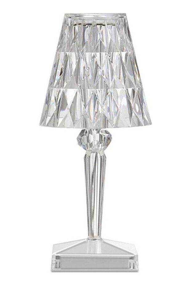 Diamond Crystal Table Lamp White 30cm