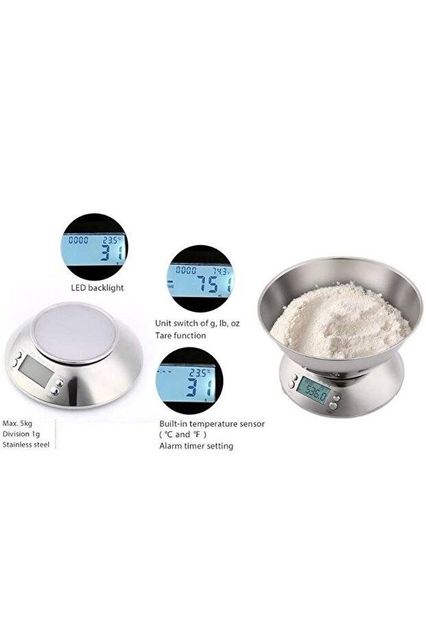 Digital Kitchen Scale Silver - 3