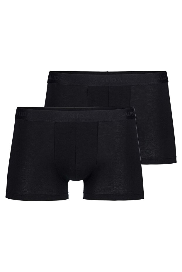 Herren Boxershorts 2er Pack - Evolution, Softbund, einfarbig - 1