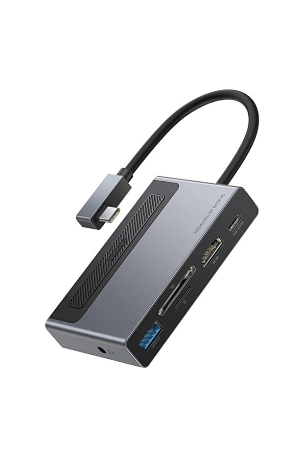 محول سحري متعدد الوظائف من النوع C 6 في 1 (USB3.0+SD+TF+HDMI+Type-C+3.5mm) - SPTROT7955-6