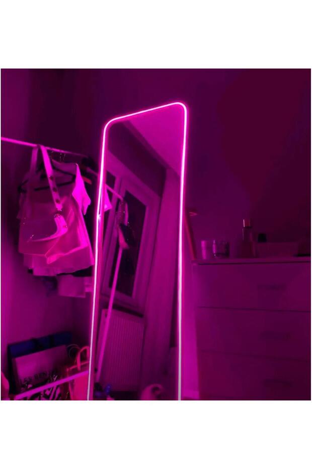 220 Volt Neon LED Pembe Tak Çalıştır Esnek Şerit Neon LED Aydınlatma 6X12 mm Hortum LED - 2