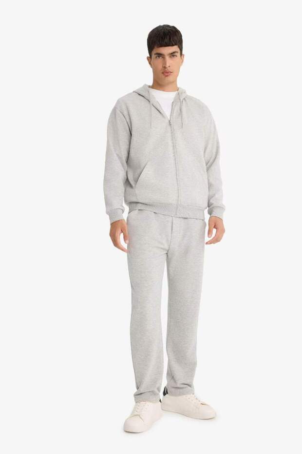 Regular Fit Basic Düz Beli Bağcıklı Düz Paça Cepli Eşofman Altı D6762AX25AU - 3