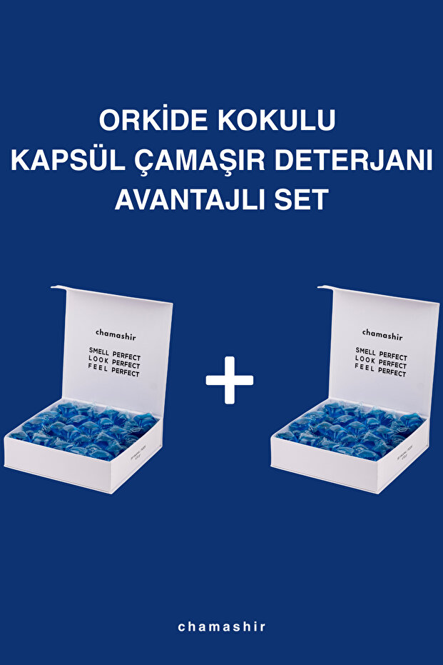 2'li Orkide Çiçeği Kokulu Kapsül Çamaşır Deterjanı Seti (59 yıkama) - Renkliler ve Beyazlar İçin - 1