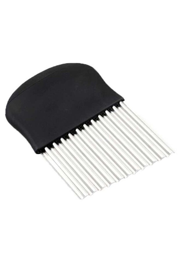 سكين تقطيع البصل والبطاطس باللون الأسود/الفضي - 1