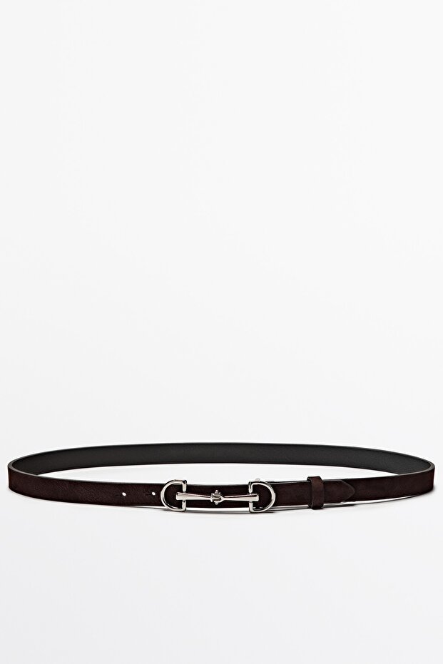 NUBUK DERİ ATLI KEMER - 1