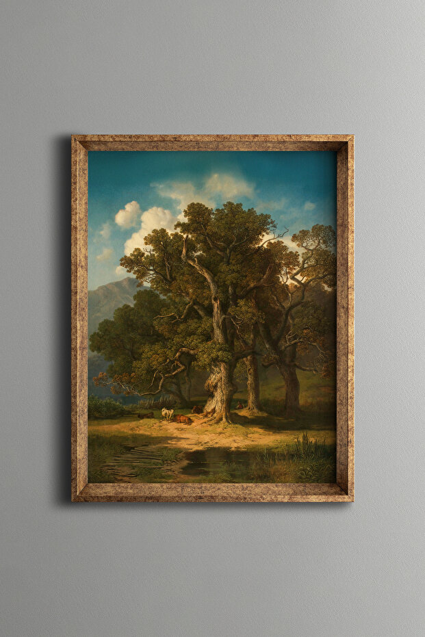 Forest Landscape - Vintage Patterned Frame - 1