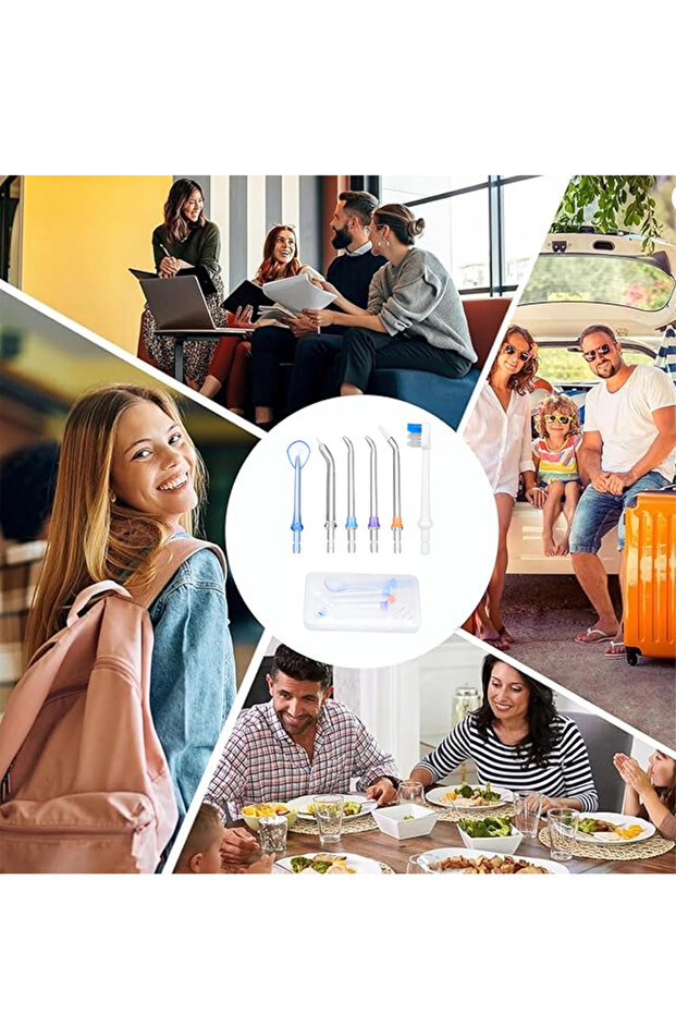 12Pcs Replacement Jet Tips for HF-2 HF-6 Model. Pack of 6.Floss 100pcs - 4