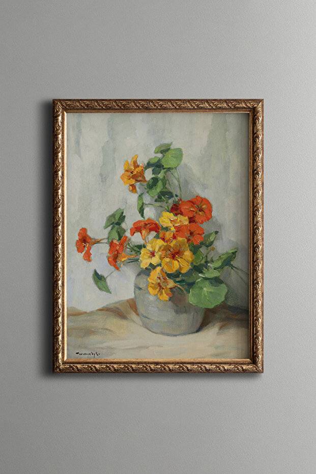 Still Life Flower - إطار منقوش عتيق