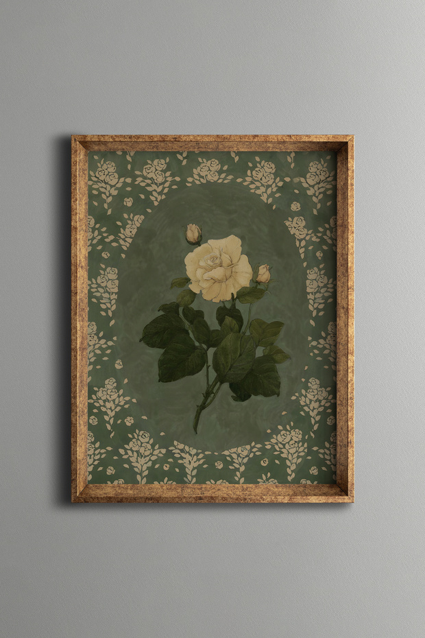 Rose - Vintage Patterned Frame