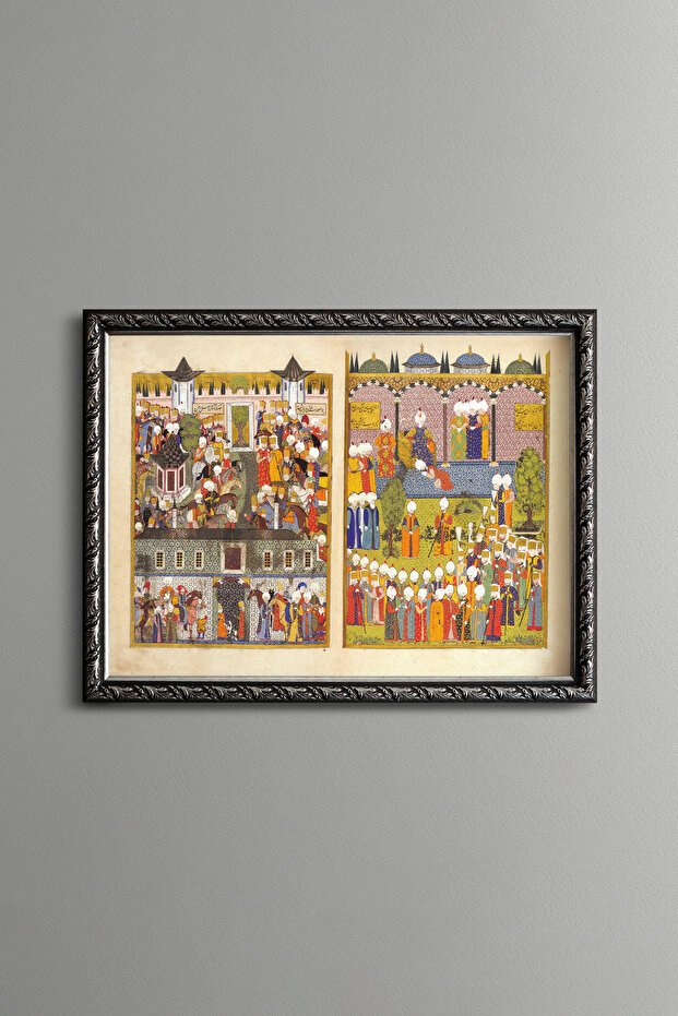 Ottoman Miniature Art - Vintage Patterned Frame