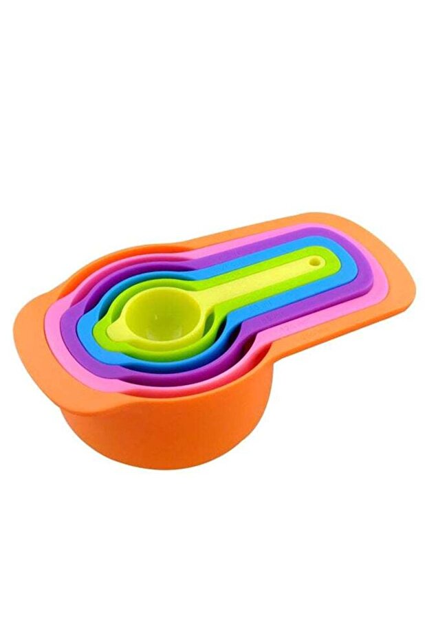 مجموعة ملاعق قياس متعددة الألوان، مكونة من 6 قطع - 1