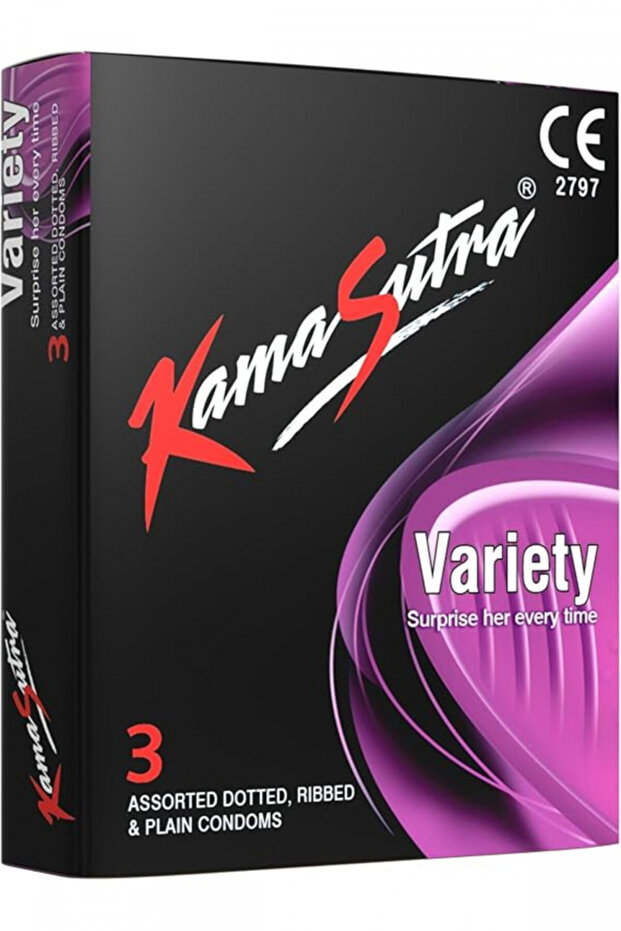 Variety Condoms, Medium, 3's