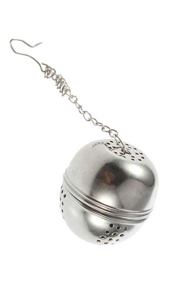 مصفاة شاي على شكل بيضة فضية 4.2 × 4 سم - 1