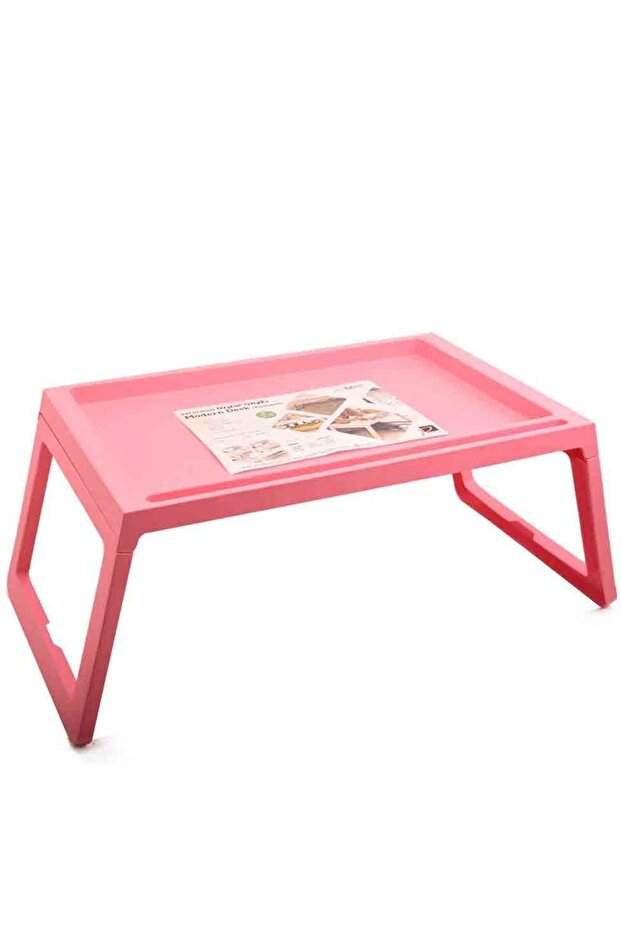 طاولة سرير قابلة للطي باللون الوردي - 1
