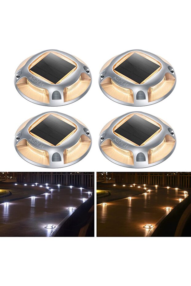 4pcs Solar Outdoor Solar Lights IP68 Waterproof Ground Garden Light with 2 Lighting Modes for top-no