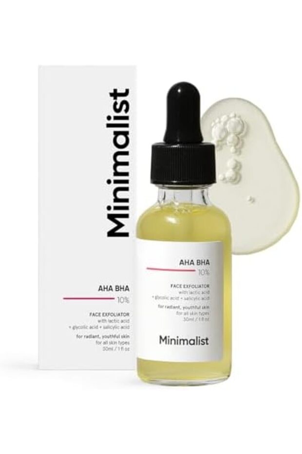 10% AHA BHA Exfoliating Serum For Beginners | AHAs (Lactic Acid & Glycolic Acid) & BHA (S