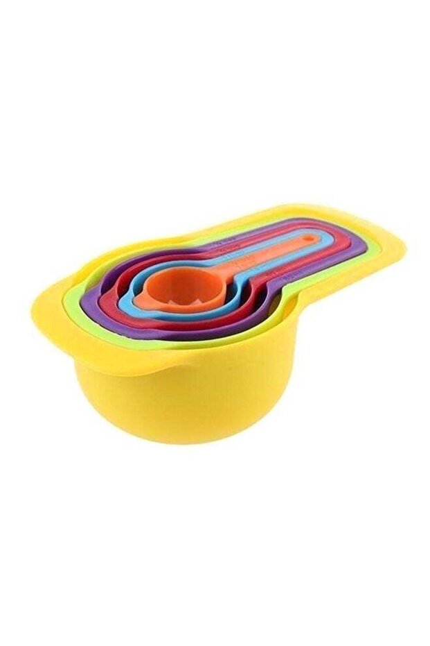 مجموعة ملاعق قياس متعددة الألوان، مكونة من 6 قطع - 1