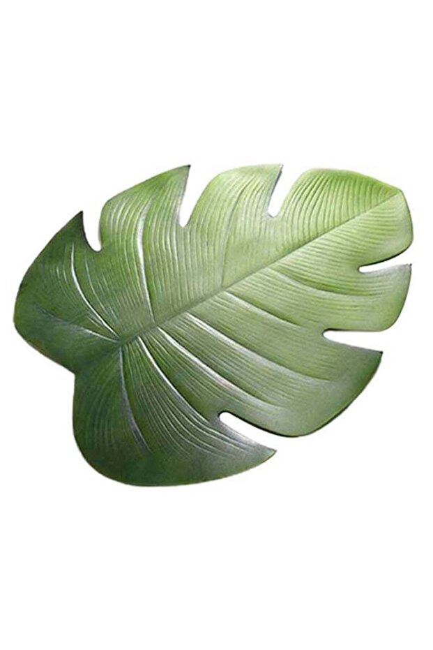 مفرش طاولة على شكل ورقة خضراء 37 × 38 سم - 1