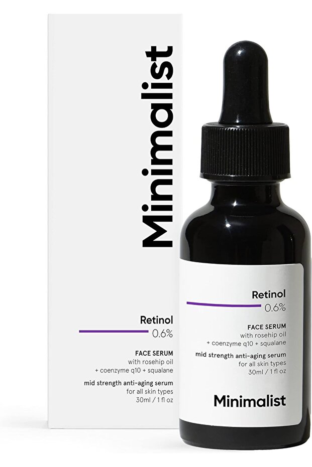 Retinol 0.6% Mid-Strength Anti Aging Face Serum For Men & Women