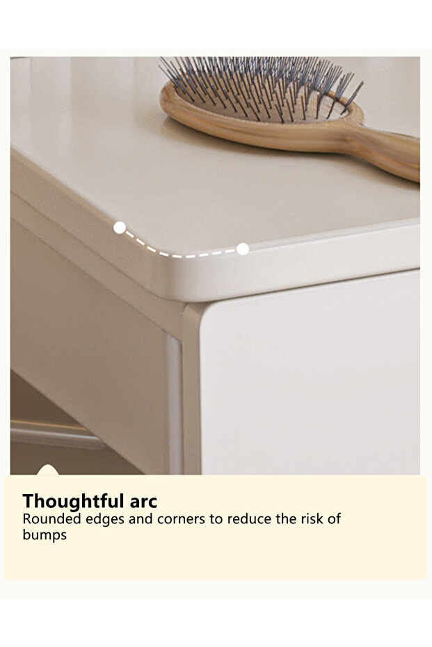 طاولة زينة غرفة النوم، طاولة زينة مكياج مع مرآة وإضاءة، طاولة زينة مكياج - 6