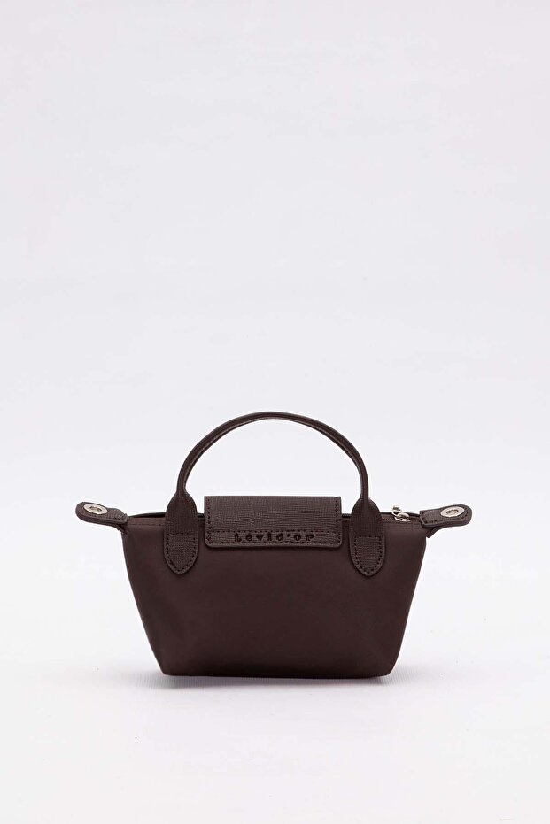 Camel Mini Boy Deri Kapak Detaylı El Çantası - 4